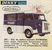 <a href='../files/catalogue/Dinky France/566/1965566.jpg' target='dimg'>Dinky France 1965 566  Citroen Police Car</a>